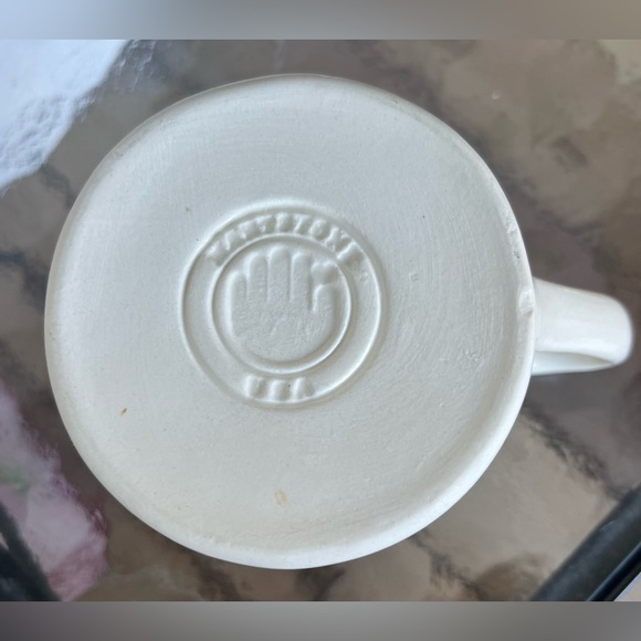 Stars & Stripes by Hartstone Pottery Stoneware Coffee Cup Mug Patriotic Initials - Picture 6 of 6